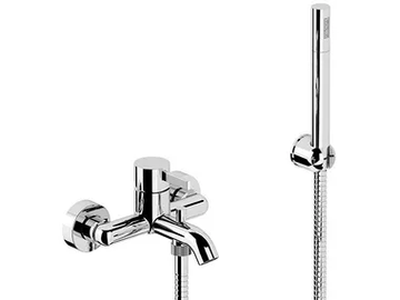 METRICA - External single handle bathtub mixer with hand shower by Remer Rubinetterie - view 2